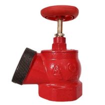 Клапан пожарный чугунный "Апогей" КПЧ 65-1 муфта/цапка удл. шпиндель угловой 125° , фото