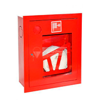 Шкаф для пожарного крана ШПК-310ВОК (встроенный, открытый, красный), фото