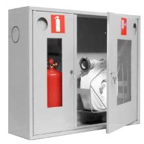 Шкаф для пожарного крана ШПК-315НОБ (навесной, открытый, белый) эконом, фото