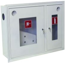 Шкаф для пожарного крана ШПК-315ВОБ(встроенный, открытый, белый) эконом, фото