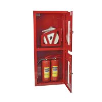 Шкаф для пожарного крана ШПК-320НОК (навесной, открытый, красный) эконом, фото
