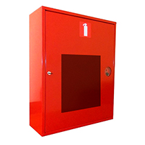 Шкаф для огнетушителя ШПО-3НОК (навесной, открытый, красный), фото