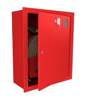 Шкаф для пожарного крана ШПК-310ВЗК (встроенный, закрытый, красный) эконом, фото