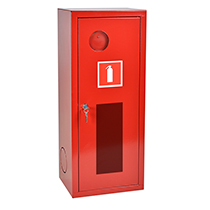 Шкаф для огнетушителя ШПО-1НОК (навесной, открытый, красный), фото