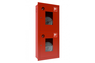 Шкаф для пожарного крана ШПК-320-21ВОК (встроенный, открытый, красный) эконом, фото