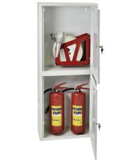 Шкаф для пожарного крана ШПК-320НЗБ (навесной, закрытый, белый) эконом, фото