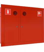 Шкаф для пожарного крана ШПК-315ВЗК (встроенный, закрытый, красный) эконом, фото