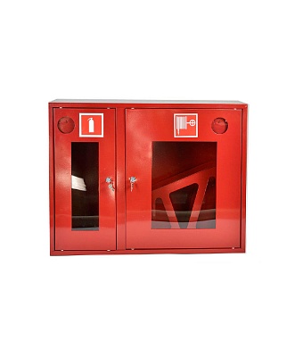 Шкаф для пожарного крана ШПК-315НОК (навесной, открытый, красный), фото