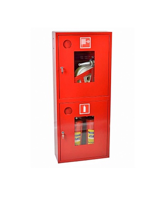 Шкаф для пожарного крана ШПК-320НОК (навесной, открытый, красный), фото