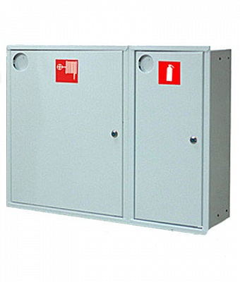 Шкаф для пожарного крана ШПК-315ВЗБ (встроенный, закрытый, белый), фото