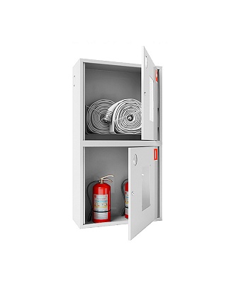 Шкаф для пожарного крана ШПК-320-12НОБ (навесной, открытый, белый), фото