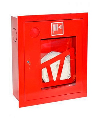 Шкаф для пожарного крана ШПК-310ВОК (встроенный, открытый, красный), фото