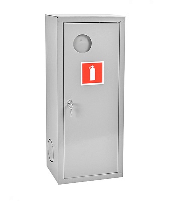 Шкаф для огнетушителя ШПО-1НЗБ (навесной, закрытый, белый), фото