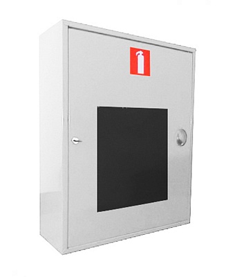 Шкаф для огнетушителя ШПО-3НОБ (навесной, открытый, белый), фото